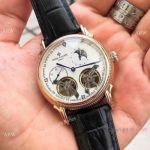 Buy Copy Patek Philippe Flying Tourbillon Rose Gold White Face Men Watches